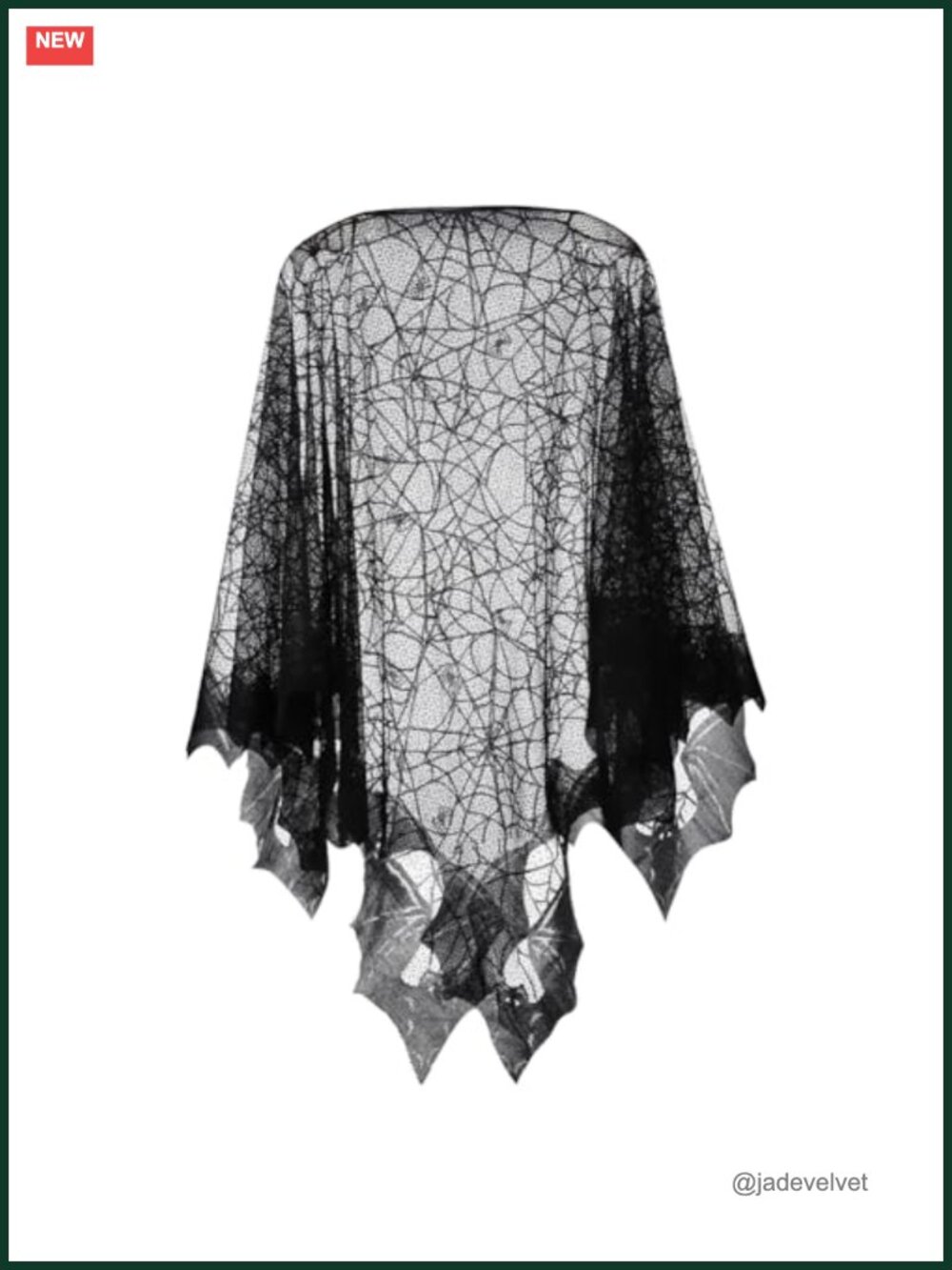 Halloween Spider Web Poncho Lace Cloak Cosplay Cape Costume for Women Men